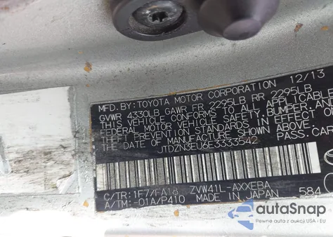 2014 Toyota Prius V Two из США, поврежденный, VIN JTDZN3EU6E3333542